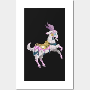 Milk Eyed carousel goat Posters and Art